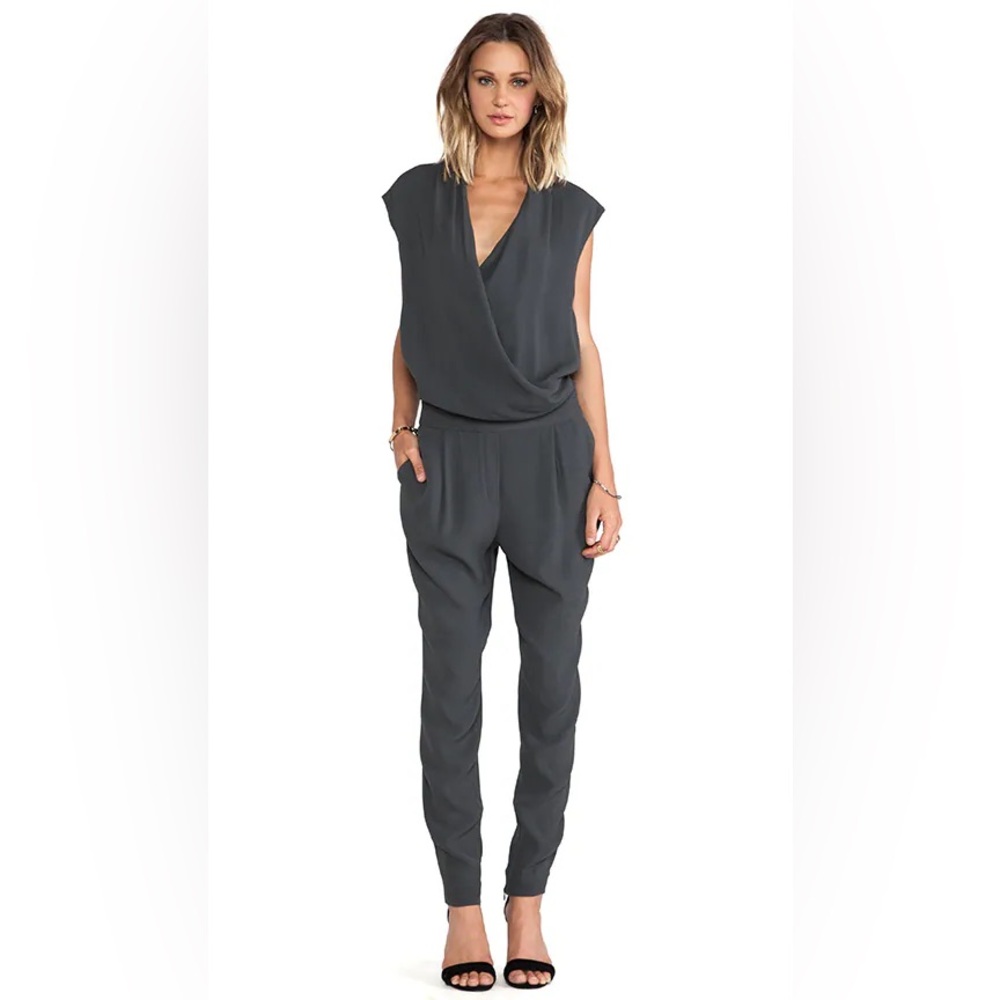 BY MALENE BIRGER Short Sleeve Green Blue Jumpsuit Size Small
